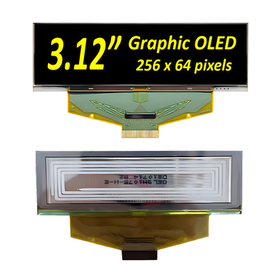 3.12 inci Industri Grade OLED Display Module- 256x64 Pixel, 30-Pin dengan SPI, I2C Interface