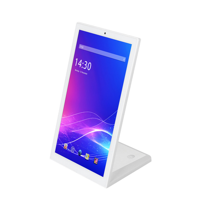 L Bentuk Potret 14 Inch Android TouchScreen Display Dengan Wifi POE RJ45 Port