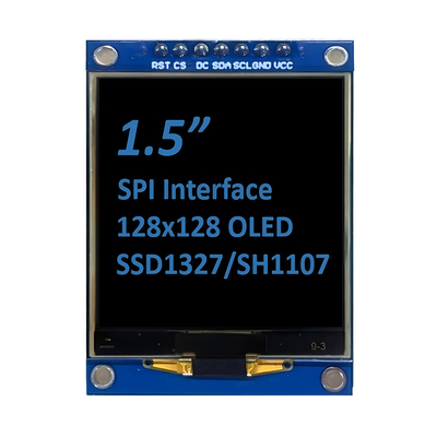 SPI 1.5-Inch OLED Display 128x128 Dot Matrix SSD1327/SH1107G Fonts Putih / Biru 7-Pin Modul