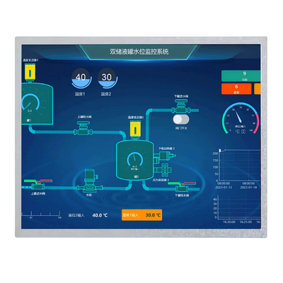 Kecerahan Tinggi 1000nits 12,1 Inch IPS TFT LCD Display 1024*768 Titik LVDS Interface