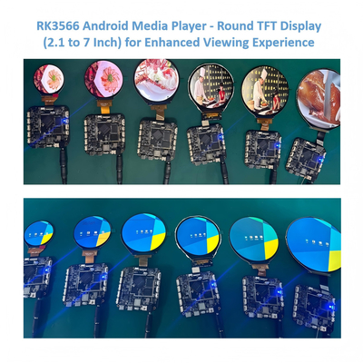 3.4 Inci Lingkaran TFT LCD Media Monitor Iklan Dengan Android RK3566