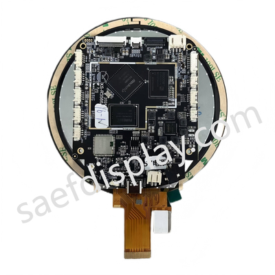 3.4 Inci Lingkaran TFT LCD Media Monitor Iklan Dengan Android RK3566