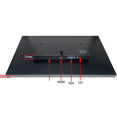 Layar Sentuh Logam Kelas Industri 15,6 Inci Panel IPS Full HD 1920x1080 dengan Sentuhan Kapasitif 10 Titik