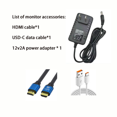 Monitor Layar Sentuh HD 10,1 inci 1920×1200 | Sentuhan 10 titik, Rumah Plastik, Dapat dipasang di dinding