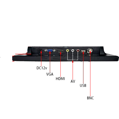 Monitor Layar Sentuh HD 10,1 inci 1920×1200 | Sentuhan 10 titik, Rumah Plastik, Dapat dipasang di dinding