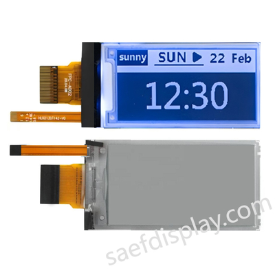 2.13" E-ink Display dengan lampu depan 122×250 0.3s Refresh Parsial SPI Interface CTP Custom