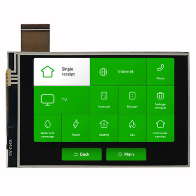 480x800 4 Inch TFT LCD Module Menampilkan IPS Dengan RGB Interface RTP Touch