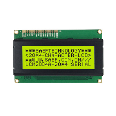 Layar LCD Karakter Monokrom 20x4 LCM 16 Pin 8bit MPU STN Biru Negatif