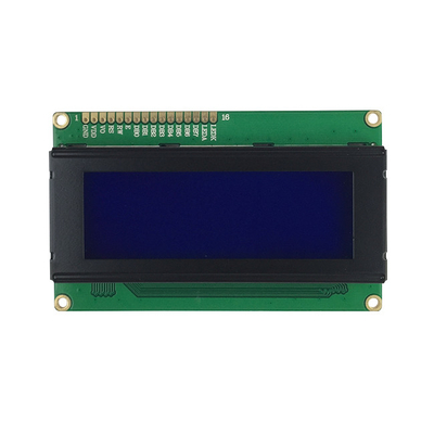 Layar LCD Karakter Monokrom 20x4 LCM 16 Pin 8bit MPU STN Biru Negatif