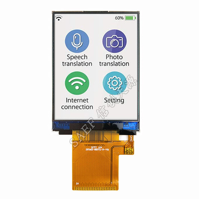 TFT LCD 2.4 Inch 240x320 Dots 2.4 &quot; TFT Tampilan MCU Antarmuka ZIF FPC Koneksi