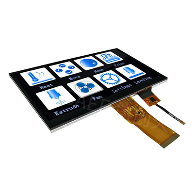 Modul Layar Sentuh LCD TFT 7 Inch 1024x600 IPS Antarmuka RGB Sudut Pandang Penuh