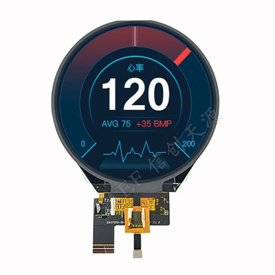 800x800 IPS Layar LCD Melingkar, Round TFT LCD 3.4&quot; Antarmuka MIPI Dengan CTP