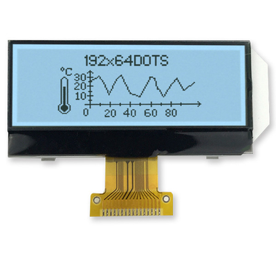 COG 192x64 Tampilan LCD Grafis Monokrom FSTN Positif UC1609C 3.3V SPI Antarmuka