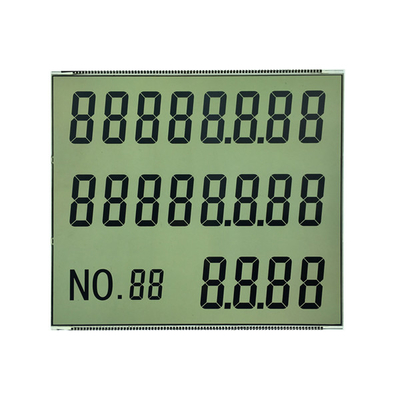 Layar LCD Tujuh Segmen HTN Dengan Konektor Pin Logam OEM ODM