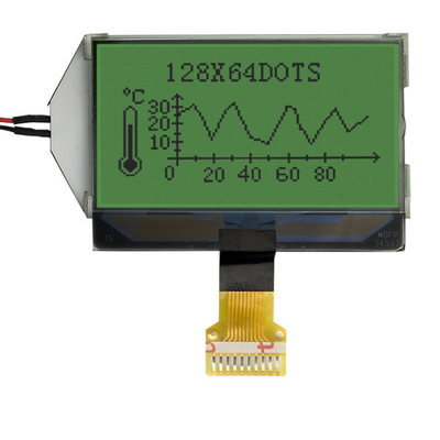 10 pin Modul LCD Grafis 128x64 COG LCD dengan Lampu Latar LED Hijau