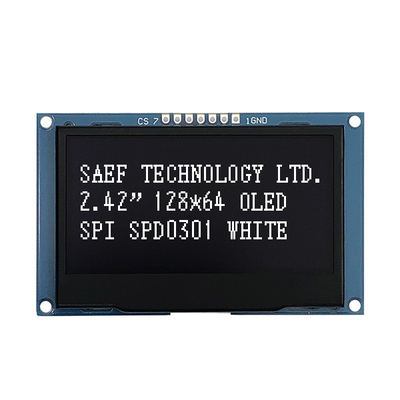 Modul Tampilan OLED 128x64 Dots 2.4 &quot;2.42&quot; Sertifikat ISO9001 ISO14000