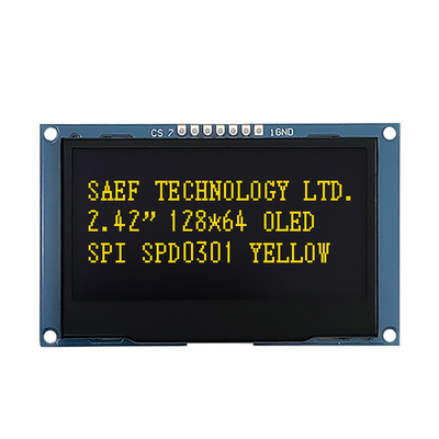 Modul Tampilan OLED 128x64 Dots 2.4 &quot;2.42&quot; Sertifikat ISO9001 ISO14000