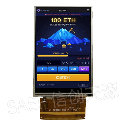 Layar LCD TFT 16 Bit 3.2V 320x480 Tipe TN Potret Dengan Lampu Latar LED Putih