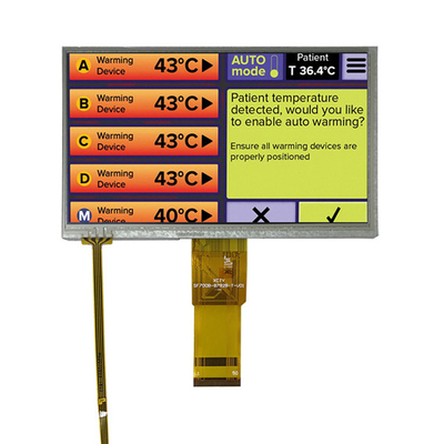 Layar Tampilan TFT 7 "800x480 TN, Panel Layar Sentuh Industri RGB 50 Pin