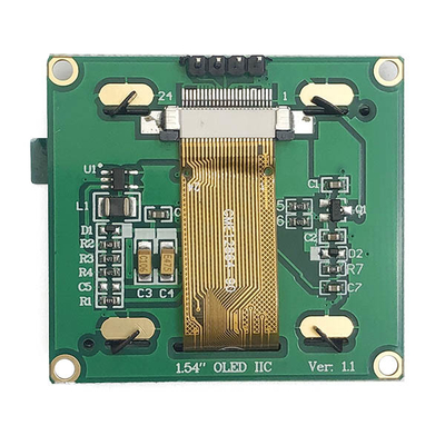 Modul Tampilan OLED 1,54&quot; 128x64, Layar OLED I2C dengan Semua Sudut Pandang