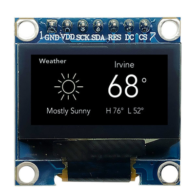 7 Pin 0,96 Inch OLED Display Module SPI 3V Putih PMOLED Dengan SSD1306 Driver IC