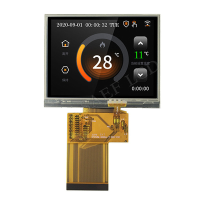 QVGA 320x240 3,5 Inch TFT Tampilan Antarmuka RGB 54 Pin Dengan Lampu Latar LED