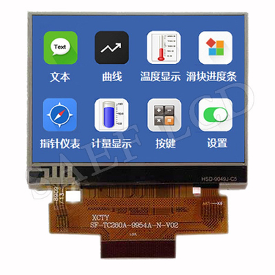 Antarmuka MCU IPS TFT LCD 2,6&quot; inci 480x320 mode lanskap dengan RTP