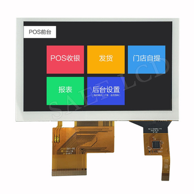 5 Inch PCAP TFT Display 800*480 RGB Interface With Capacitive Touch Panel untuk layar kontrol otomatisasi