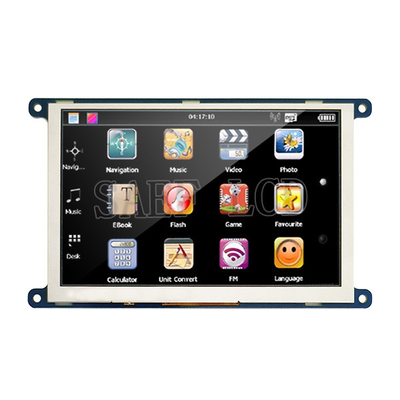 Antarmuka Serial SPI 5 Inch TFT LCD Display 800x480 Dots IPS Automotive Grade