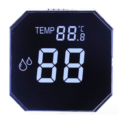 LCD Display Segmen Layar Bulat Octagonal Water Cup VA Tujuh Segmen LCD Display Untuk Suhu Dan Kelembaban LCD