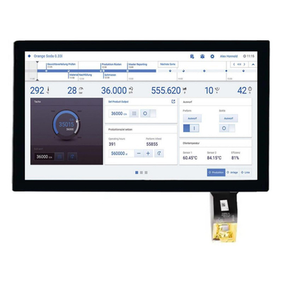 Kecerahan Tinggi 1000Nits 15,6 Inch IPS TFT LCD Display Resolusi FHD dengan Interface EDP