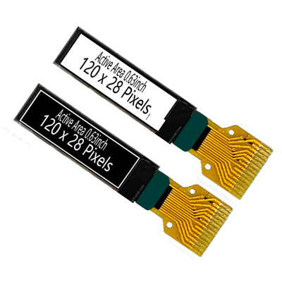 0.63 inci 120x28 Pixel OLED Display Module Passive Matrix Monochrome Warna Putih