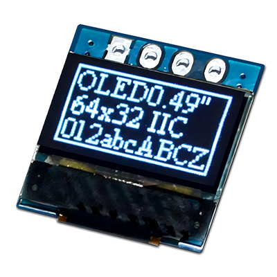 0.49 Inch Graphic OLED Display Dengan 4 Header Pin SSD1315 Dukungan I2C Interface