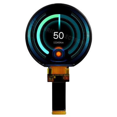 2 Wheeler Automotive TFT LCD 3.6 Inch 544x506 RGB Layar Lingkaran