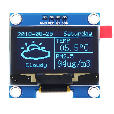 1.3-Inch 128x64 Dot Matrix OLED 4-Pin IIC I2C Interface SH1106 Driver IC Pilihan Font Putih/biru