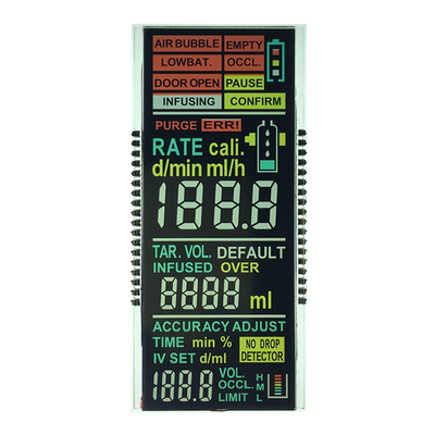 Modul Tampilan LCD Mini 7 Segmen VA TN 36 Pin Untuk Tampilan Kaca Depan Digit Waktu