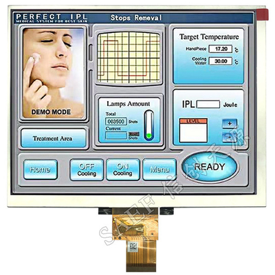 8 inci TFT LCD Display Module IPS sudut pandang penuh 1024x768 dengan LVDS Interface