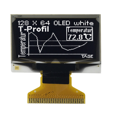 Tampilan Pasif OLED 128x64 0.96 Inch Graphics SSD1306 Layar Depan Putih