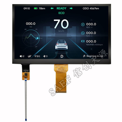 10,1 Inch PCAP TFT Display Antarmuka RGB 1024x600 Dots Dengan Lampu Latar LED